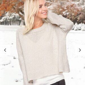 Wooden Ships Theo Cropped Boyfriend Sweater